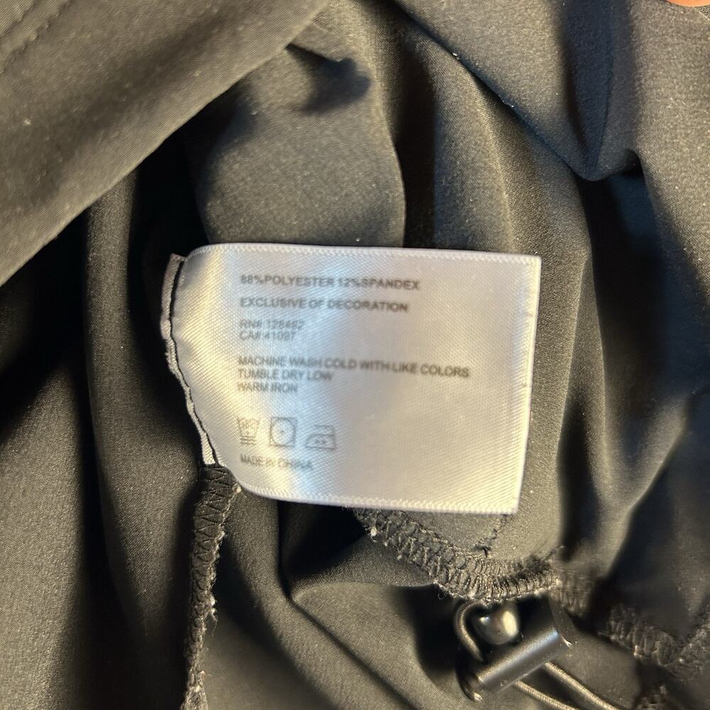 Greg Norman Golf Jacket Mens Large Full Zip Performance Shark Black Mock Collar - Picture 9 of 9